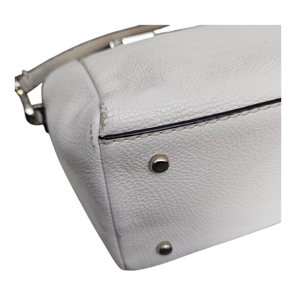 Kate Spade Naomi Pebble Leather Small Satchel Off White Tassel Shoulder Bag COA - Picture 9 of 13